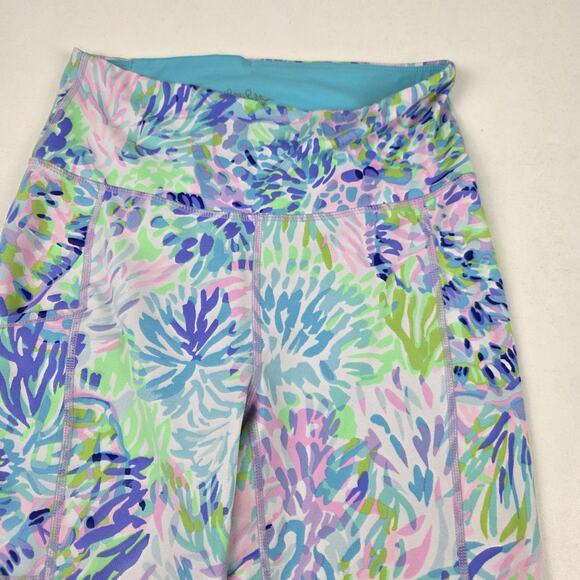 Lilly Pulitzer Luxletic Pants Womens Small Patterned Activewear Yoga Athletic - Picture 2 of 10